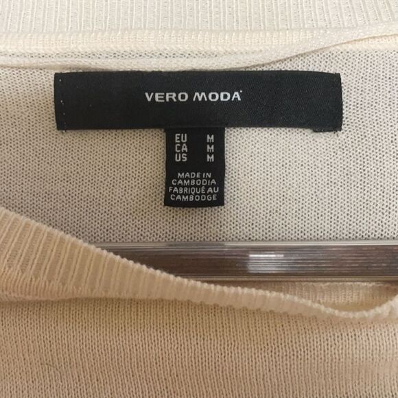 Vero Moda Longsleeve Light Top - Navy & Cream - Picture 6 of 10
